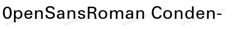 0penSansRoman Conden字体转换